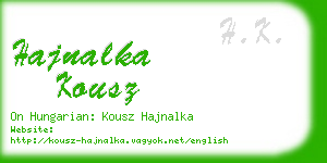 hajnalka kousz business card